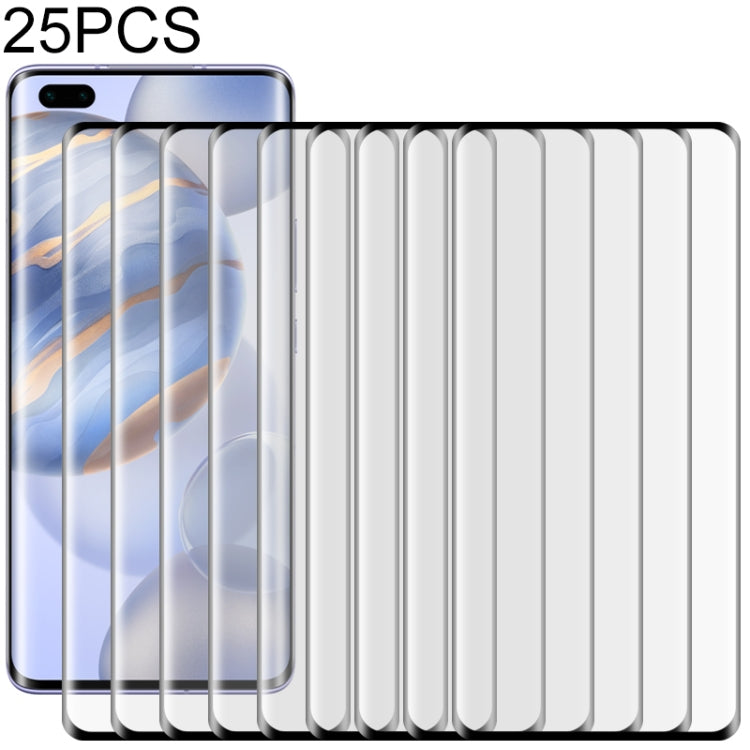 For Huawei Honor 30 Pro 25 PCS Full Glue Full Screen Tempered Glass Film(Black)