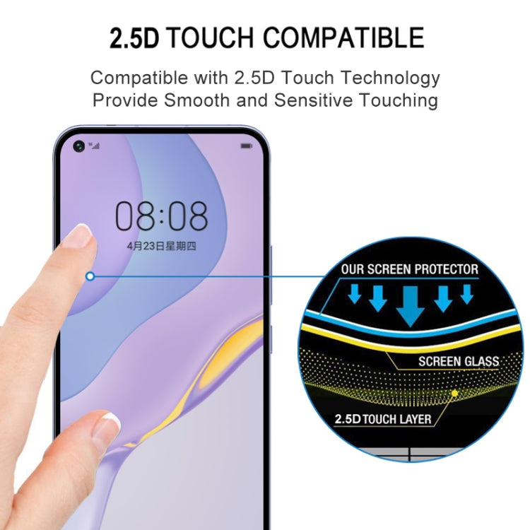 For Huawei Nova 7 5G 25 PCS Full Glue Full Screen Tempered Glass Film(Black)