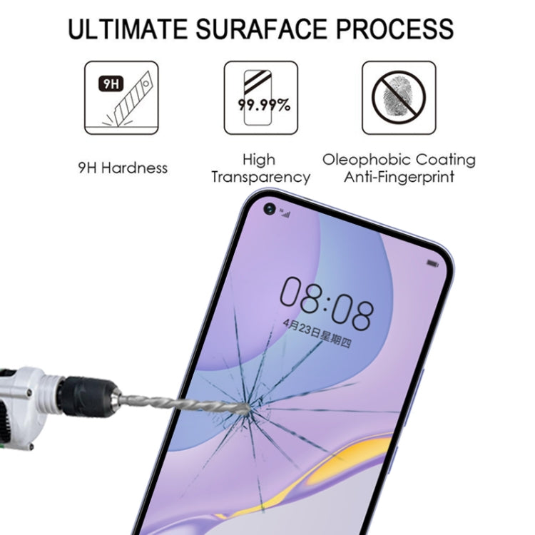 For Huawei Nova 7 5G 25 PCS Full Glue Full Screen Tempered Glass Film(Black)