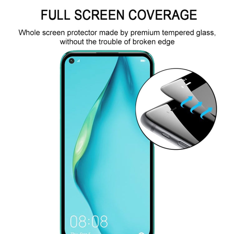 For Huawei Nova 7i 25 PCS Full Glue Full Screen Tempered Glass Film(Black)