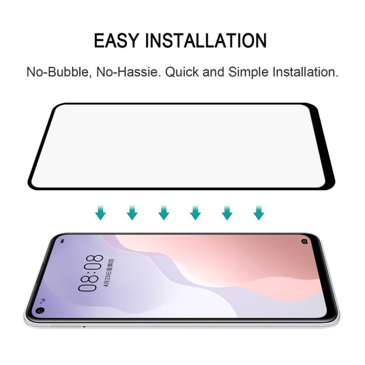 For Huawei Nova 7 SE / 7 SE 5G Youth 25 PCS Full Glue Full Screen Tempered Glass Film(Black)