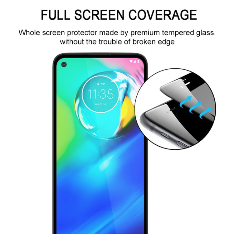 For Motorola Moto G Power 25 PCS Full Glue Full Screen Tempered Glass Film(Black)