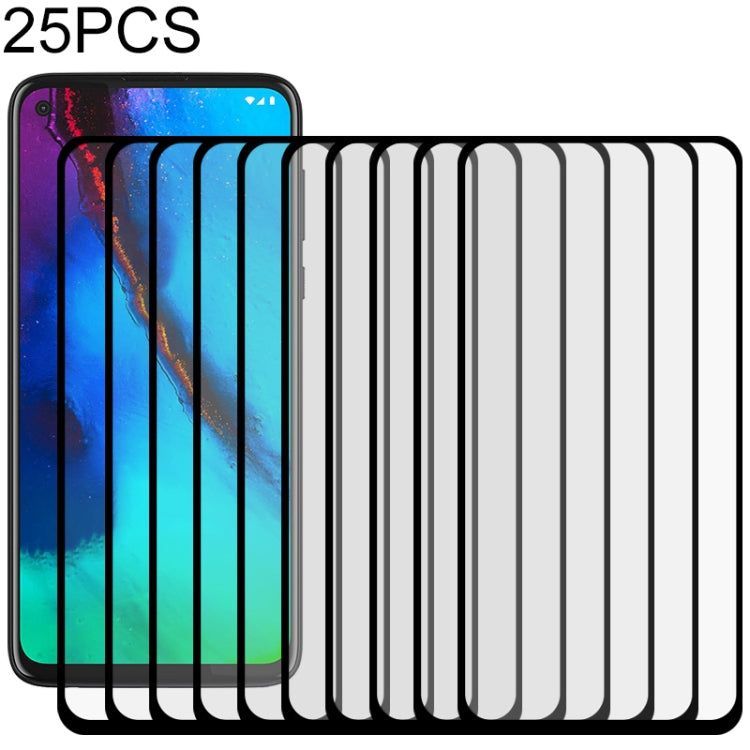 For Motorola Moto G Pro 25 PCS Full Glue Full Screen Tempered Glass Film(Black)