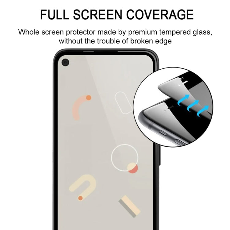 For Google Pixel 4a 25 PCS Full Glue Full Screen Tempered Glass Film(Black)