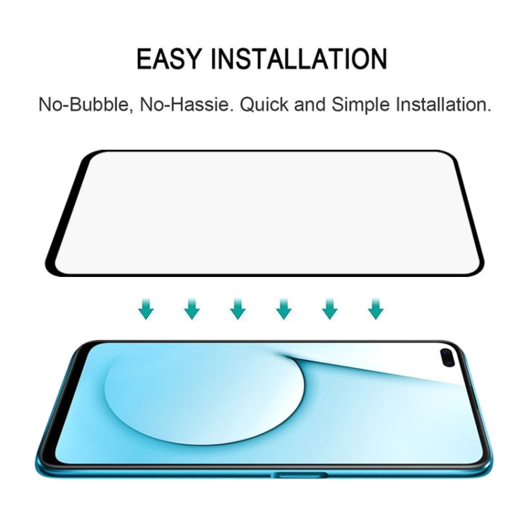 For OPPO Realme X50 25 PCS Full Glue Full Screen Tempered Glass Film(Black)