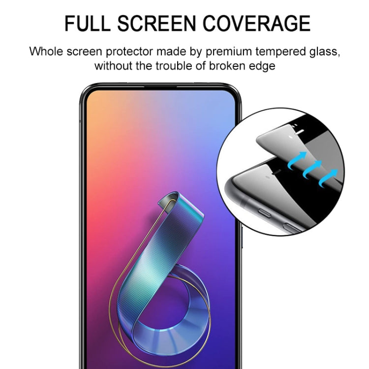 For ASUS Zenfone 6 ZS630KL 25 PCS Full Glue Full Screen Tempered Glass Film(Black)