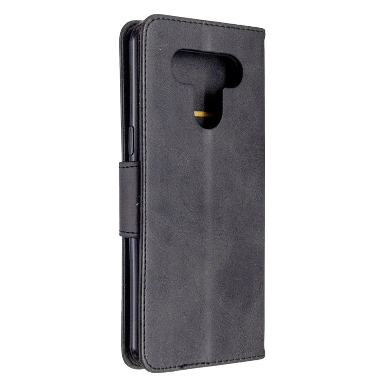 For LG K51 Retro Lambskin Texture Pure Color Horizontal Flip PU Leather Case with Holder & Card Slots & Wallet & Lanyard