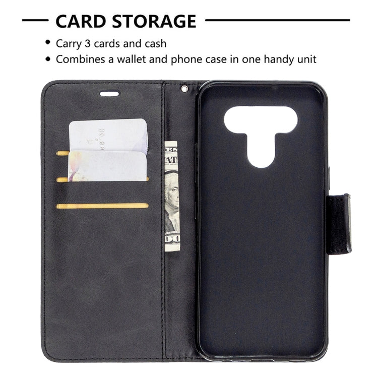 For LG K51 Retro Lambskin Texture Pure Color Horizontal Flip PU Leather Case with Holder & Card Slots & Wallet & Lanyard