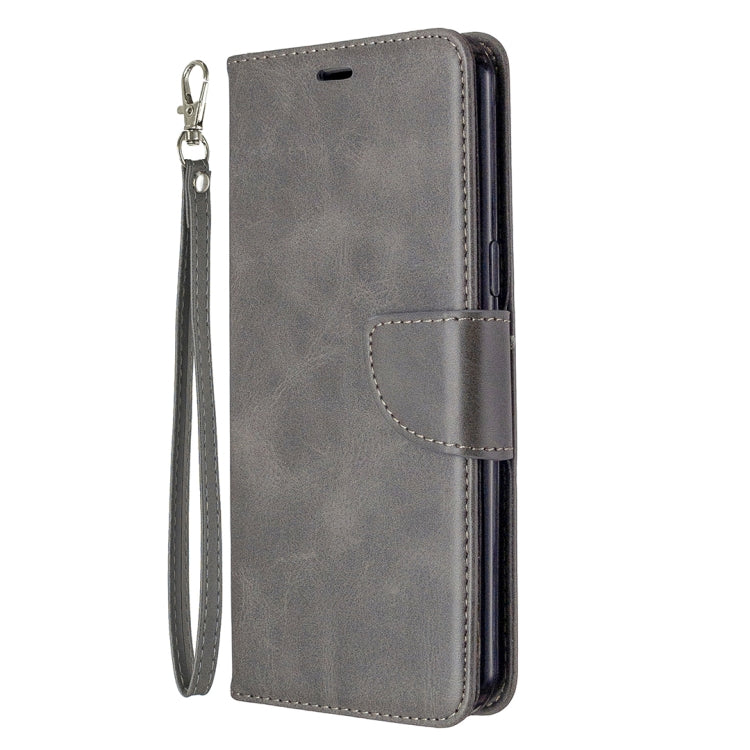 For LG K51 Retro Lambskin Texture Pure Color Horizontal Flip PU Leather Case with Holder & Card Slots & Wallet & Lanyard