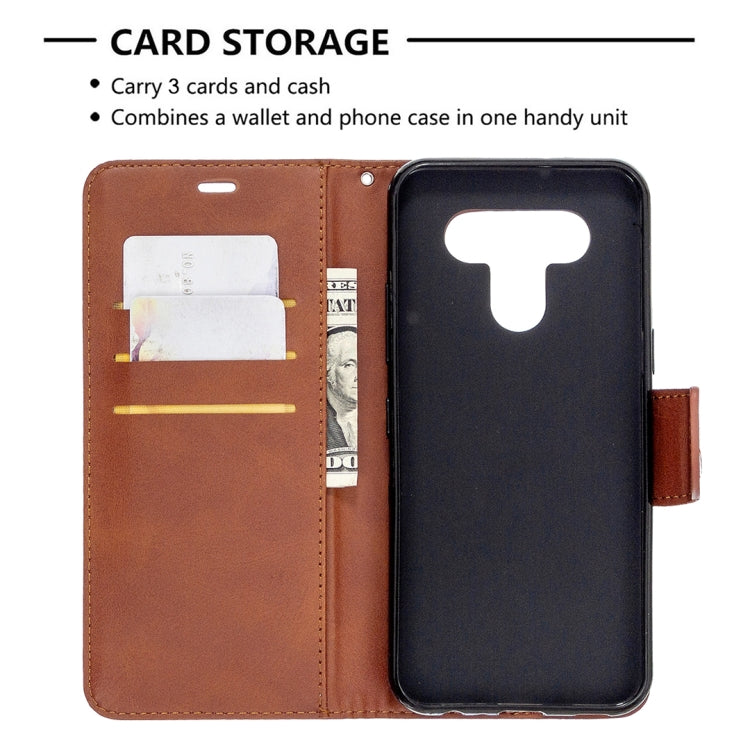 For LG K51 Retro Lambskin Texture Pure Color Horizontal Flip PU Leather Case with Holder & Card Slots & Wallet & Lanyard