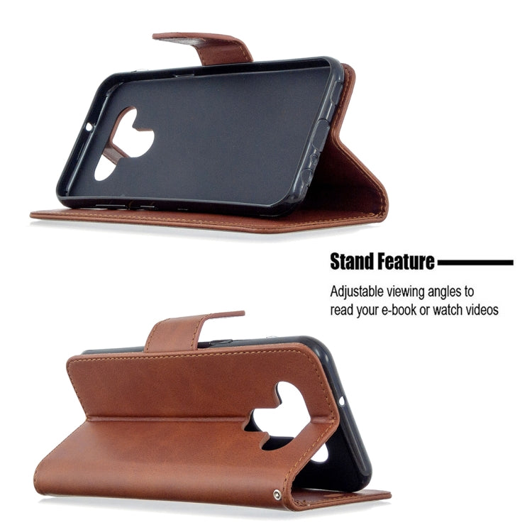 For LG K51 Retro Lambskin Texture Pure Color Horizontal Flip PU Leather Case with Holder & Card Slots & Wallet & Lanyard