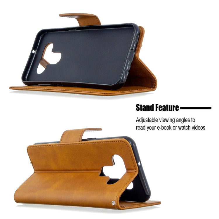 For LG K51 Retro Lambskin Texture Pure Color Horizontal Flip PU Leather Case with Holder & Card Slots & Wallet & Lanyard