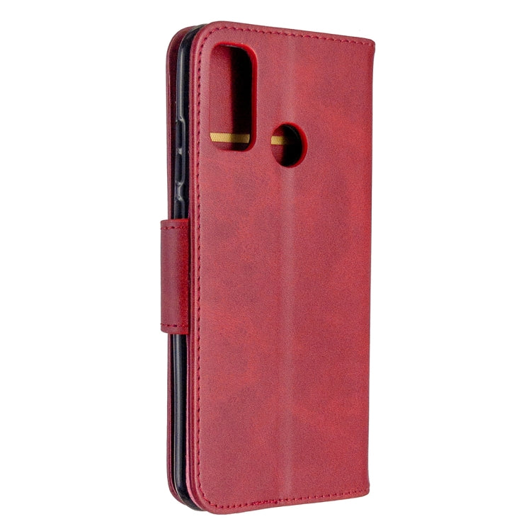 For Huawei P Smart (2020) Retro Lambskin Texture Pure Color Horizontal Flip PU Leather Case with Holder & Card Slots & Wallet & Lanyard