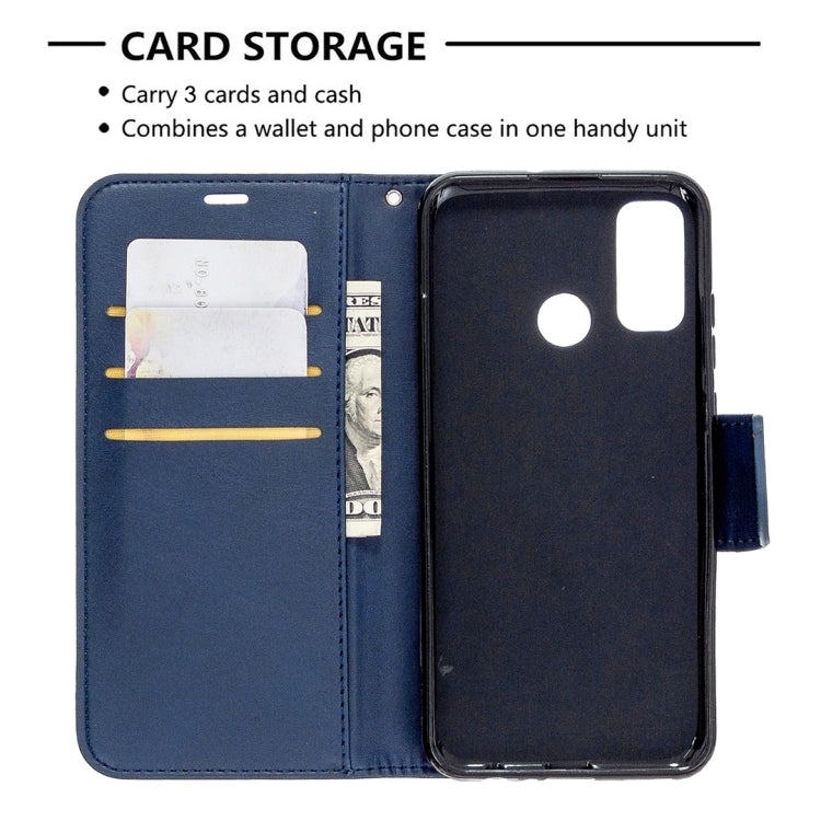 For Huawei P Smart (2020) Retro Lambskin Texture Pure Color Horizontal Flip PU Leather Case with Holder & Card Slots & Wallet & Lanyard
