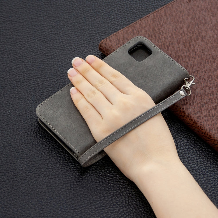 For Huawei Y5P / Honor 9S Retro Lambskin Texture Pure Color Horizontal Flip PU Leather Case with Holder & Card Slots & Wallet & Lanyard