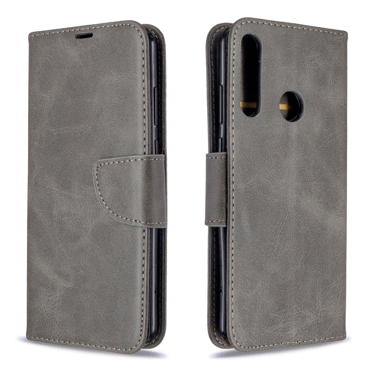 For Huawei Y6P Retro Lambskin Texture Pure Color Horizontal Flip PU Leather Case with Holder & Card Slots & Wallet & Lanyard