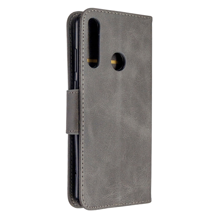 For Huawei Y6P Retro Lambskin Texture Pure Color Horizontal Flip PU Leather Case with Holder & Card Slots & Wallet & Lanyard