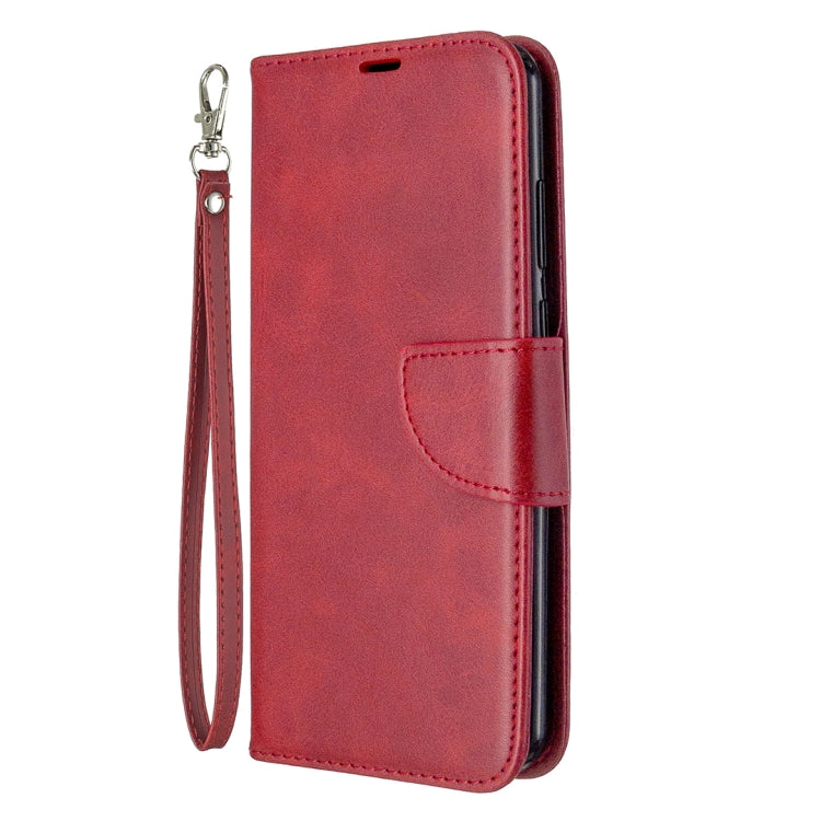 For Huawei Y6P Retro Lambskin Texture Pure Color Horizontal Flip PU Leather Case with Holder & Card Slots & Wallet & Lanyard