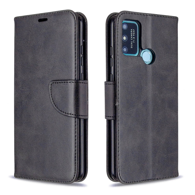 For Huawei Honor 9A Retro Lambskin Texture Pure Color Horizontal Flip PU Leather Case with Holder & Card Slots & Wallet & Lanyard