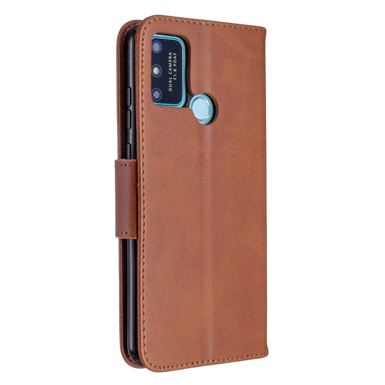 For Huawei Honor 9A Retro Lambskin Texture Pure Color Horizontal Flip PU Leather Case with Holder & Card Slots & Wallet & Lanyard