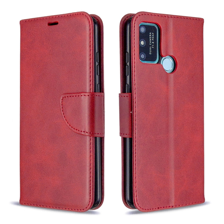 For Huawei Honor 9A Retro Lambskin Texture Pure Color Horizontal Flip PU Leather Case with Holder & Card Slots & Wallet & Lanyard