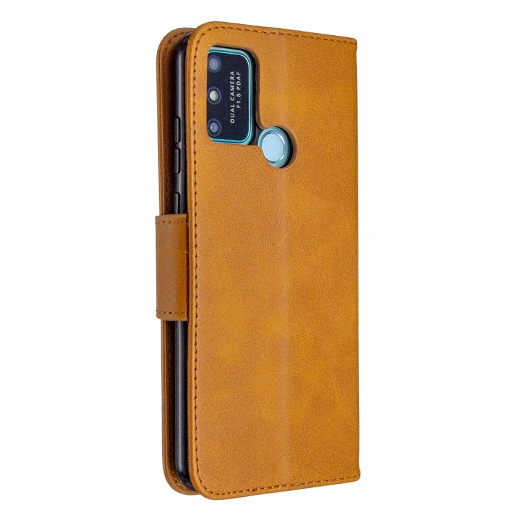 For Huawei Honor 9A Retro Lambskin Texture Pure Color Horizontal Flip PU Leather Case with Holder & Card Slots & Wallet & Lanyard