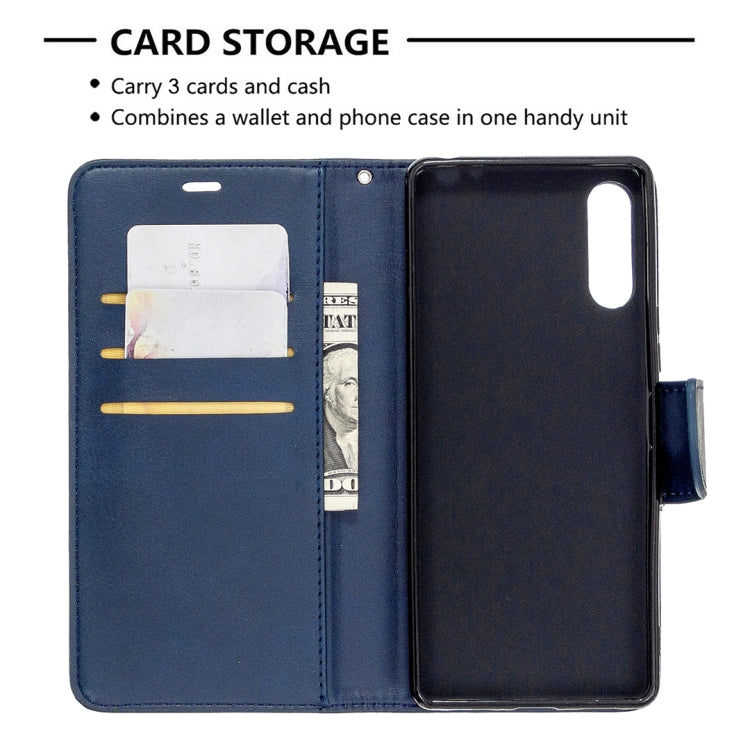 For Sony Xperia L4 Retro Lambskin Texture Pure Color Horizontal Flip PU Leather Case with Holder & Card Slots & Wallet & Lanyard