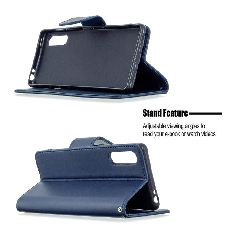 For Sony Xperia L4 Retro Lambskin Texture Pure Color Horizontal Flip PU Leather Case with Holder & Card Slots & Wallet & Lanyard