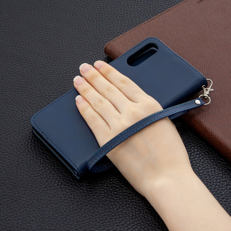 For Sony Xperia L4 Retro Lambskin Texture Pure Color Horizontal Flip PU Leather Case with Holder & Card Slots & Wallet & Lanyard