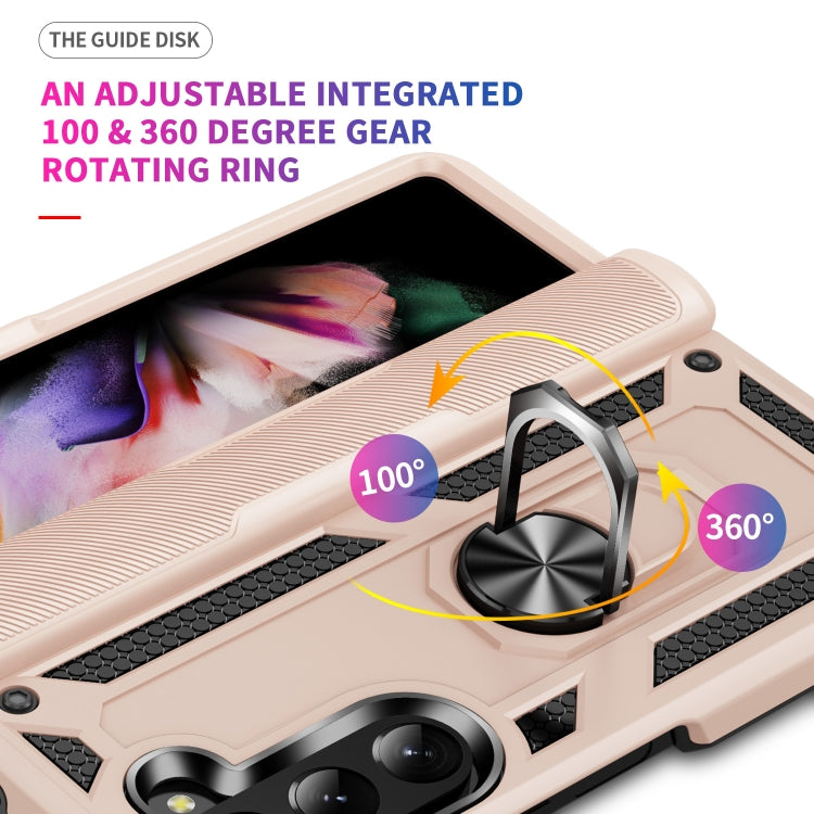 For Samsung Galaxy Z Fold5 Shockproof TPU + PC Phone Case with Protective Strap