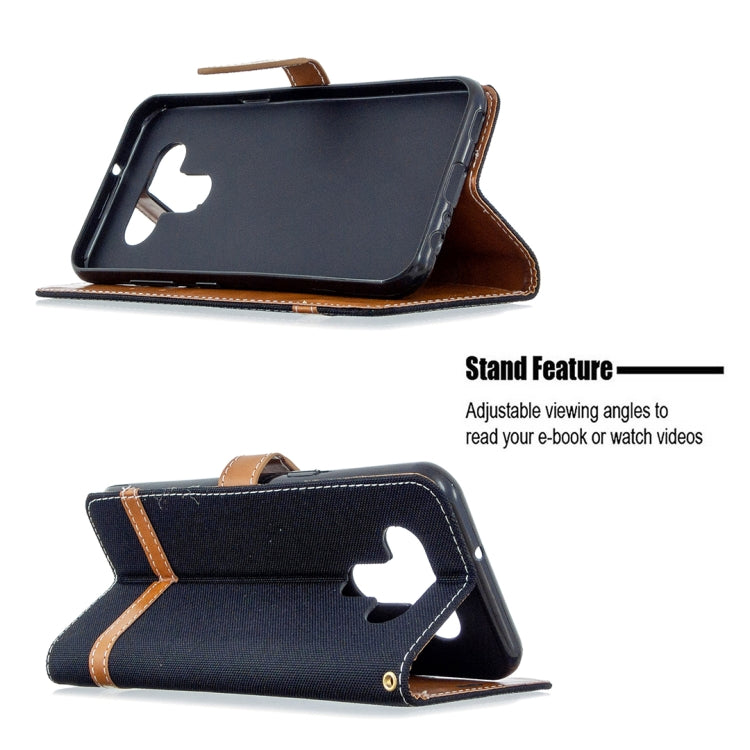 For LG K51 Color Matching Denim Texture Horizontal Flip Leather Case with Holder & Card Slots & Wallet & Lanyard