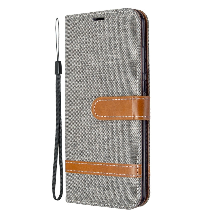 For Huawei P Smart (2020) Color Matching Denim Texture Horizontal Flip Leather Case with Holder & Card Slots & Wallet & Lanyard