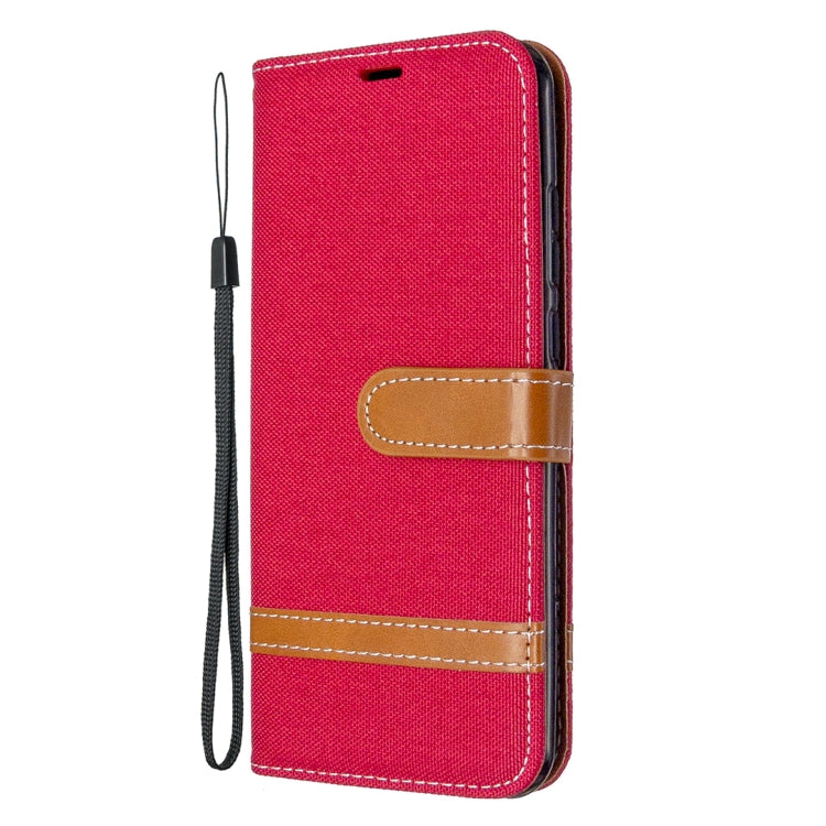 For Huawei P Smart (2020) Color Matching Denim Texture Horizontal Flip Leather Case with Holder & Card Slots & Wallet & Lanyard