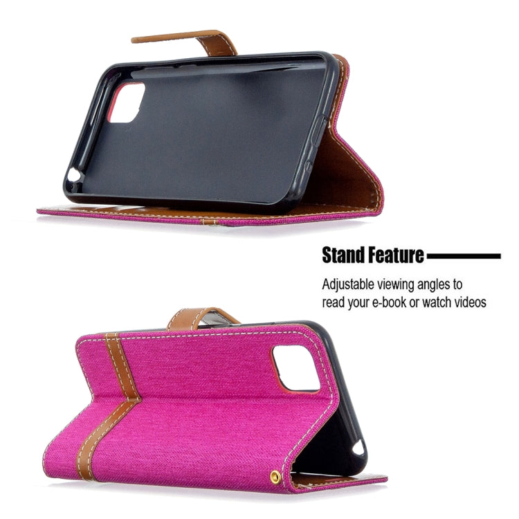 For Huawei Y5P / Honor 9S Color Matching Denim Texture Horizontal Flip Leather Case with Holder & Card Slots & Wallet & Lanyard