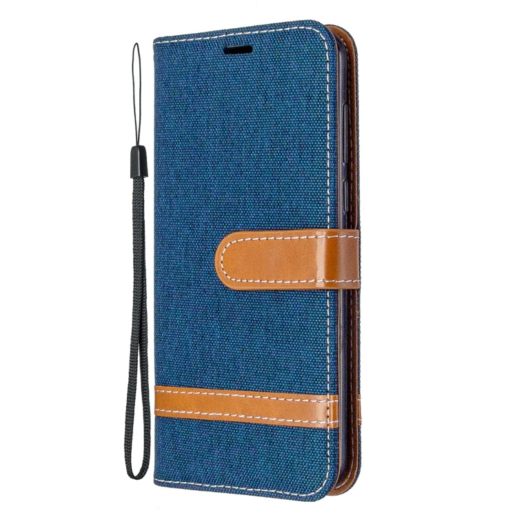 For Huawei Y5P / Honor 9S Color Matching Denim Texture Horizontal Flip Leather Case with Holder & Card Slots & Wallet & Lanyard