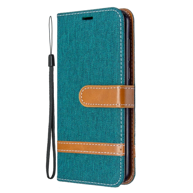 For Huawei Y5P / Honor 9S Color Matching Denim Texture Horizontal Flip Leather Case with Holder & Card Slots & Wallet & Lanyard