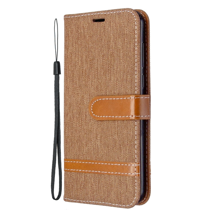 For Huawei Y5P / Honor 9S Color Matching Denim Texture Horizontal Flip Leather Case with Holder & Card Slots & Wallet & Lanyard