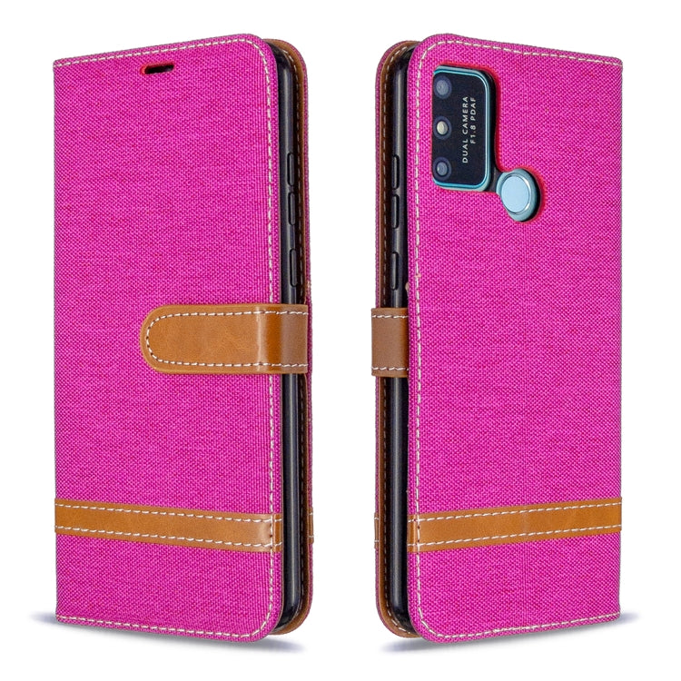 For Huawei Honor 9A Color Matching Denim Texture Horizontal Flip Leather Case with Holder & Card Slots & Wallet & Lanyard