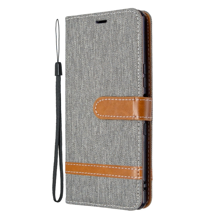 For Sony Xperia L4 Color Matching Denim Texture Horizontal Flip Leather Case with Holder & Card Slots & Wallet & Lanyard