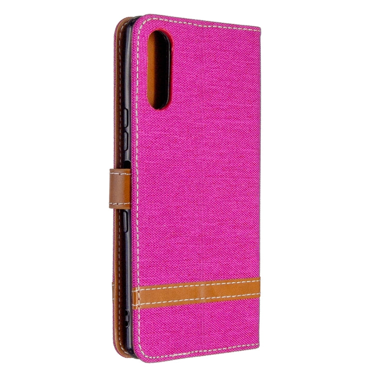 For Sony Xperia L4 Color Matching Denim Texture Horizontal Flip Leather Case with Holder & Card Slots & Wallet & Lanyard