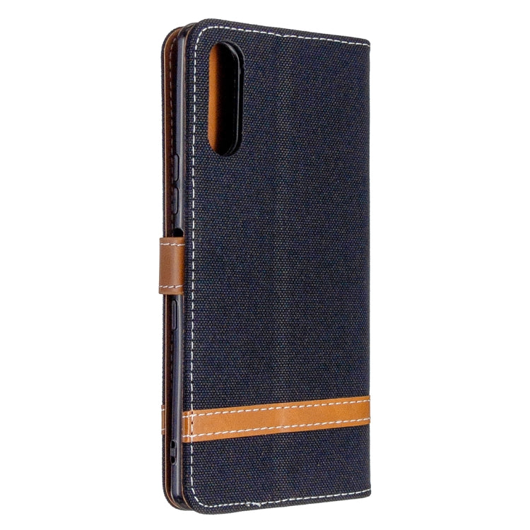 For Sony Xperia L4 Color Matching Denim Texture Horizontal Flip Leather Case with Holder & Card Slots & Wallet & Lanyard
