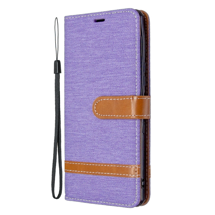 For Sony Xperia L4 Color Matching Denim Texture Horizontal Flip Leather Case with Holder & Card Slots & Wallet & Lanyard