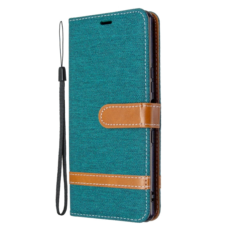 For Sony Xperia L4 Color Matching Denim Texture Horizontal Flip Leather Case with Holder & Card Slots & Wallet & Lanyard