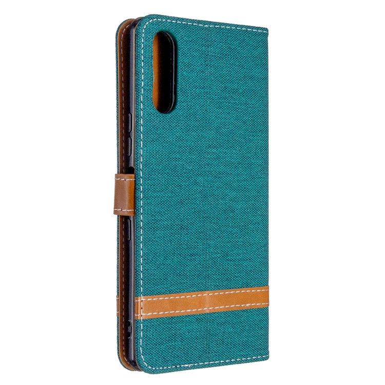 For Sony Xperia L4 Color Matching Denim Texture Horizontal Flip Leather Case with Holder & Card Slots & Wallet & Lanyard