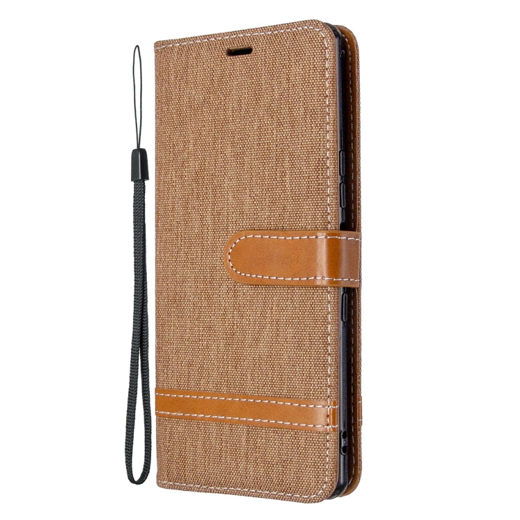 For Sony Xperia L4 Color Matching Denim Texture Horizontal Flip Leather Case with Holder & Card Slots & Wallet & Lanyard