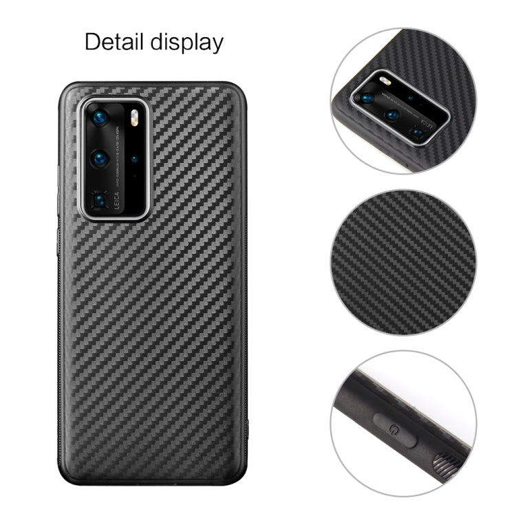 For Huawei P40 Pro Carbon Fiber Texture Shockproof TPU Protective Case