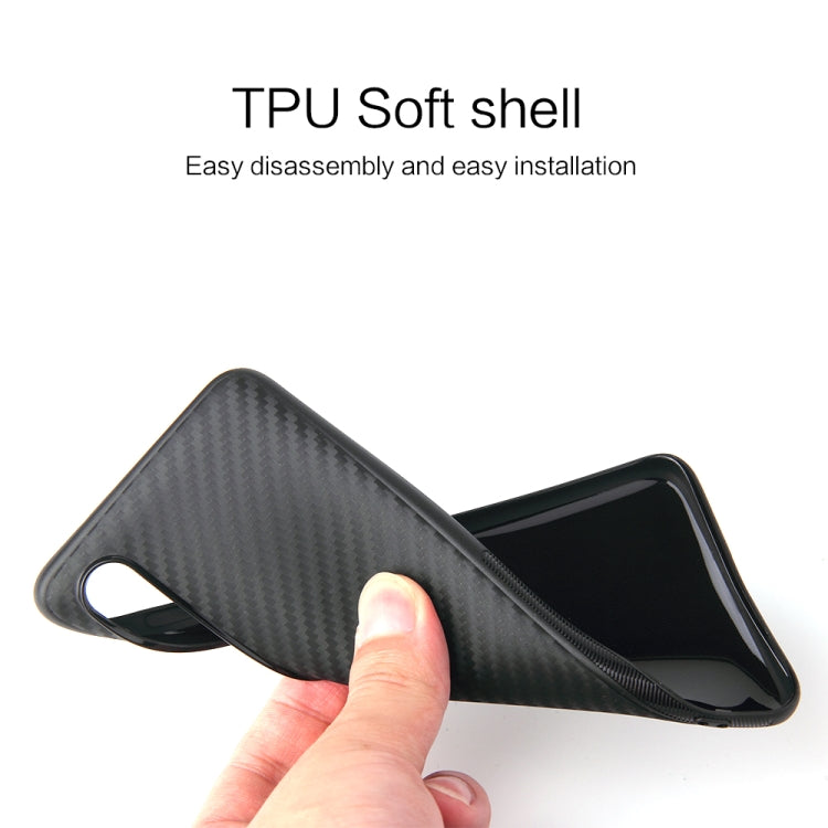 For Xiaomi Mi 10 Carbon Fiber Texture Shockproof TPU Protective Case