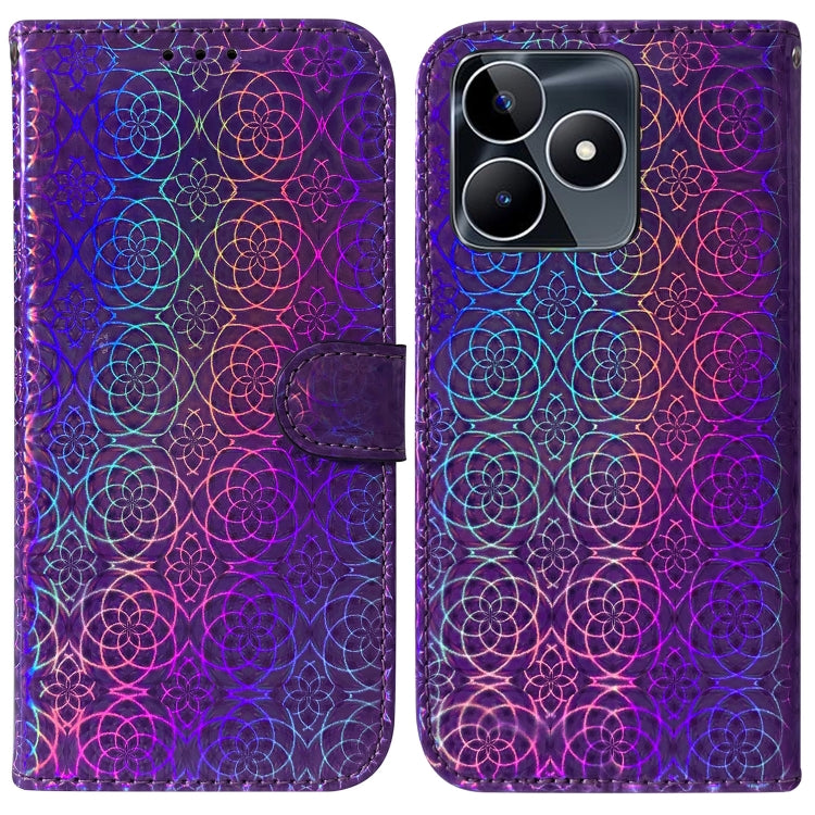 For Realme C53 / Narzo N53 Colorful Magnetic Buckle Leather Phone Case