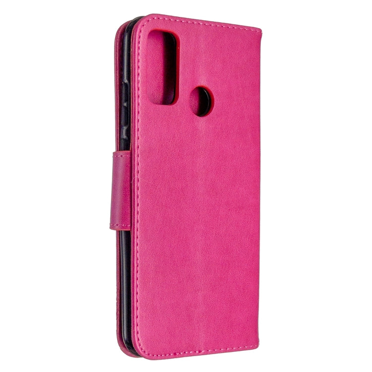 For Huawei P Smart (2020) Two Butterflies Embossing Pattern Horizontal Flip Leather Case with Holder & Card Slot & Wallet & Lanyard