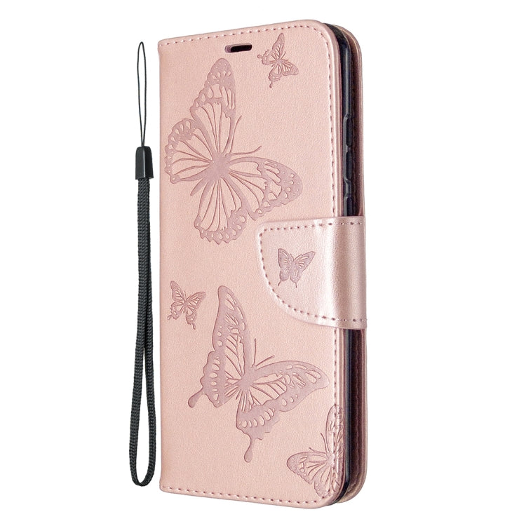 For Huawei P Smart (2020) Two Butterflies Embossing Pattern Horizontal Flip Leather Case with Holder & Card Slot & Wallet & Lanyard